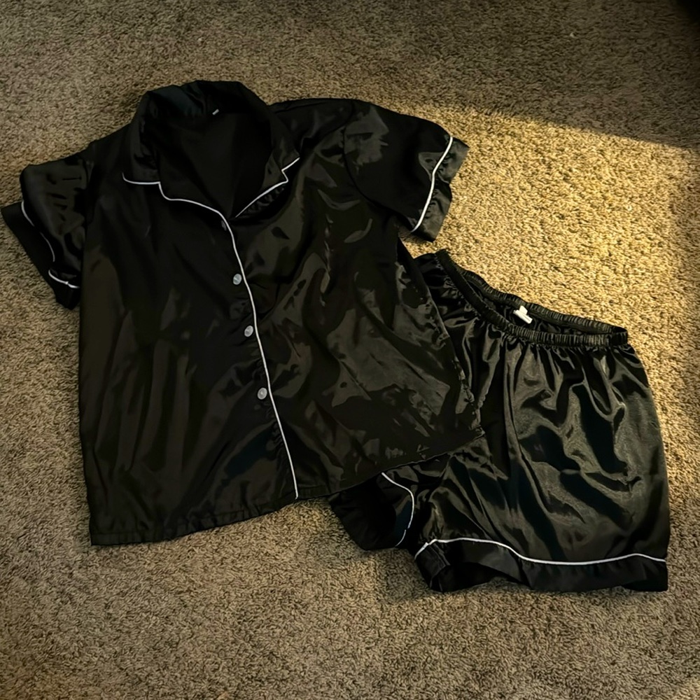 Target Black Satin PJ Set